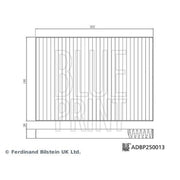 Blue Print Cabin Air Filter (Pollen Filter) ADBP250013