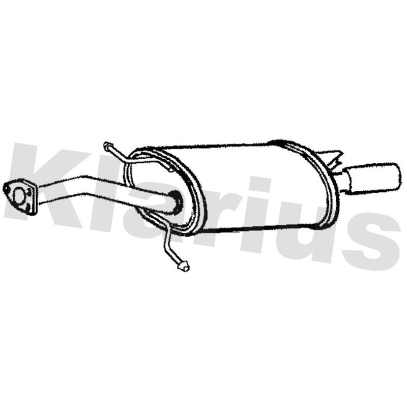 Klarius Box With Tail Pipe Rear VO378A