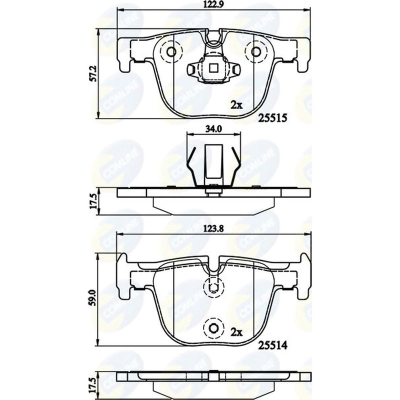 Comline 4 x Rear Brake Pad Set CBP02147