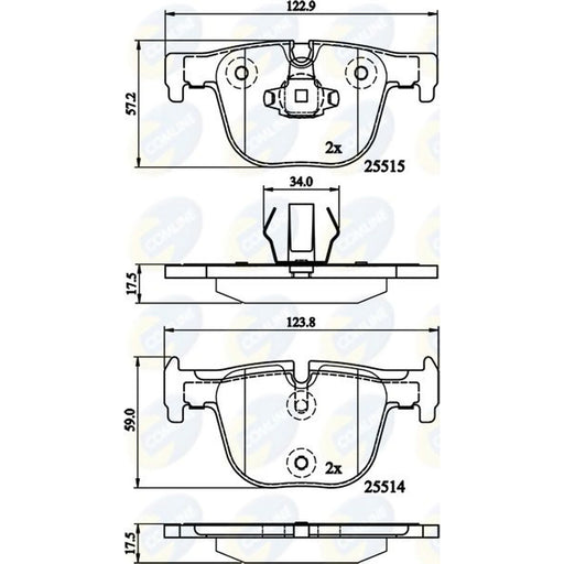 Comline 4 x Rear Brake Pad Set CBP02147