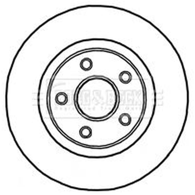 Borg & Beck 2 x Vented Front Brake Discs BBD5908S