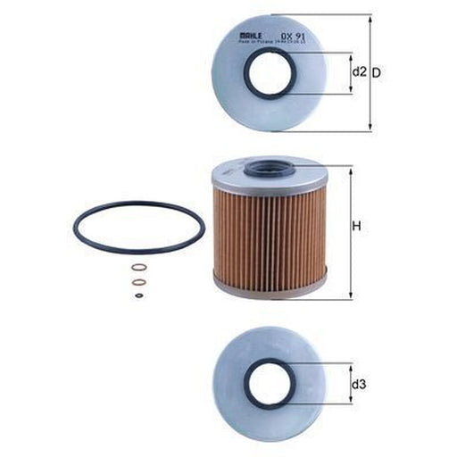Mahle Engine Oil Filter OX 91D
