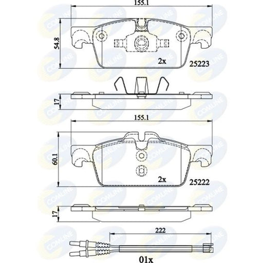 Comline 4 x Front Brake Pad Set CBP22195