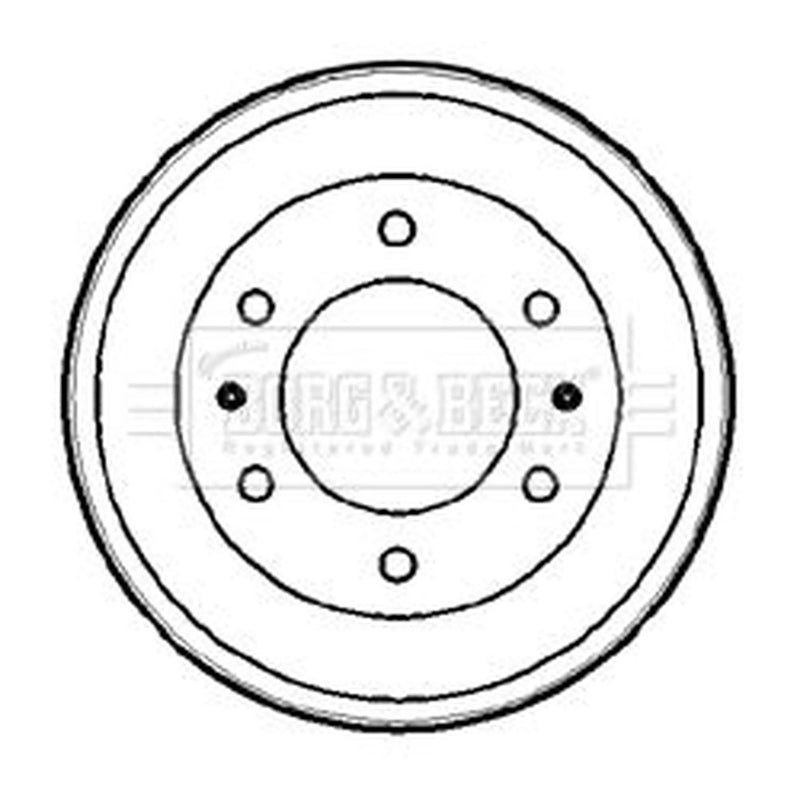 Borg & Beck Brake Drum Assembly Rear BBR7163