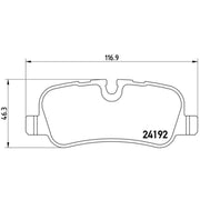 Brembo 4 x Rear Brake Pad Set P44019