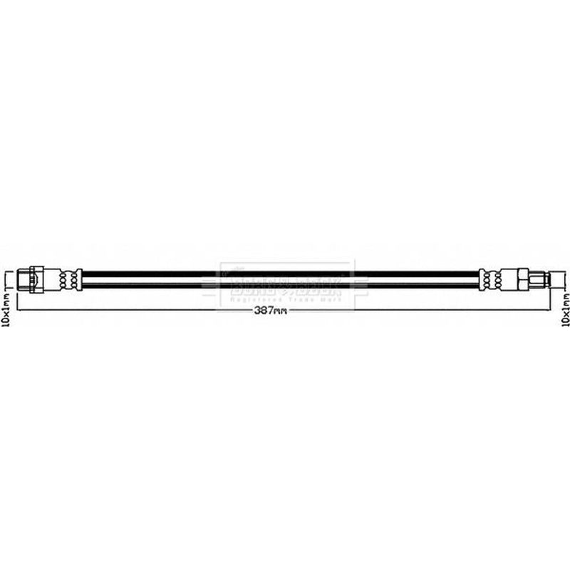 Borg & Beck Brake Hydraulic Hose Line Rear Left BBH8392