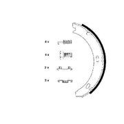 Textar Parking Brake Shoe Set 91032800