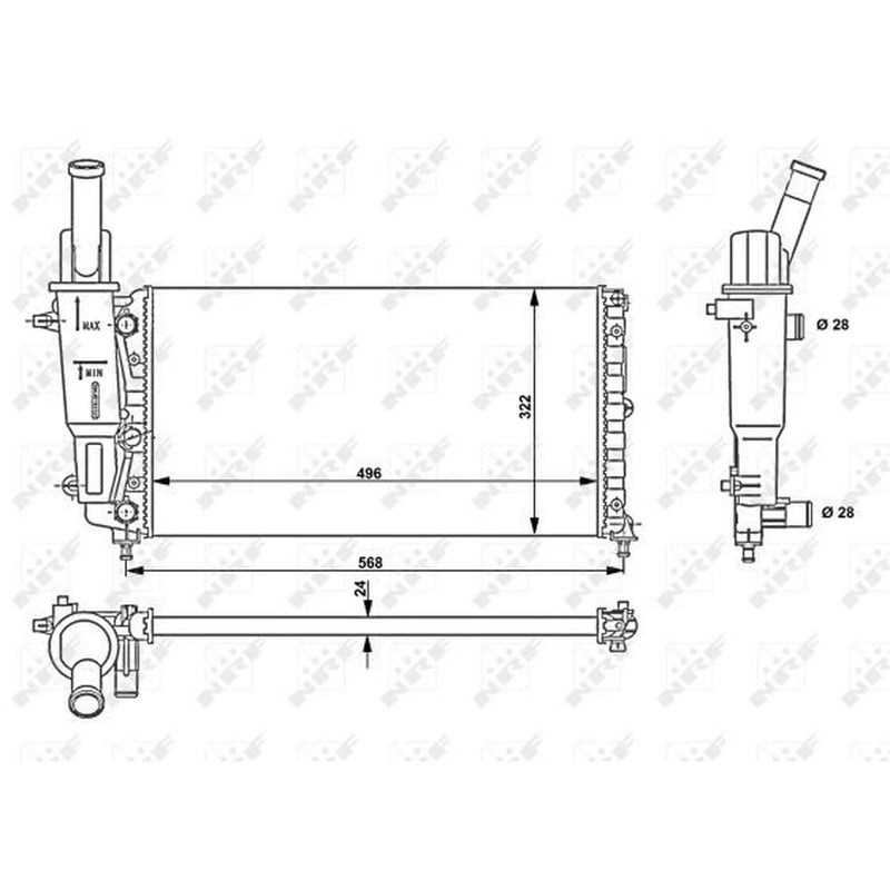 NRF Engine Radiator 58952