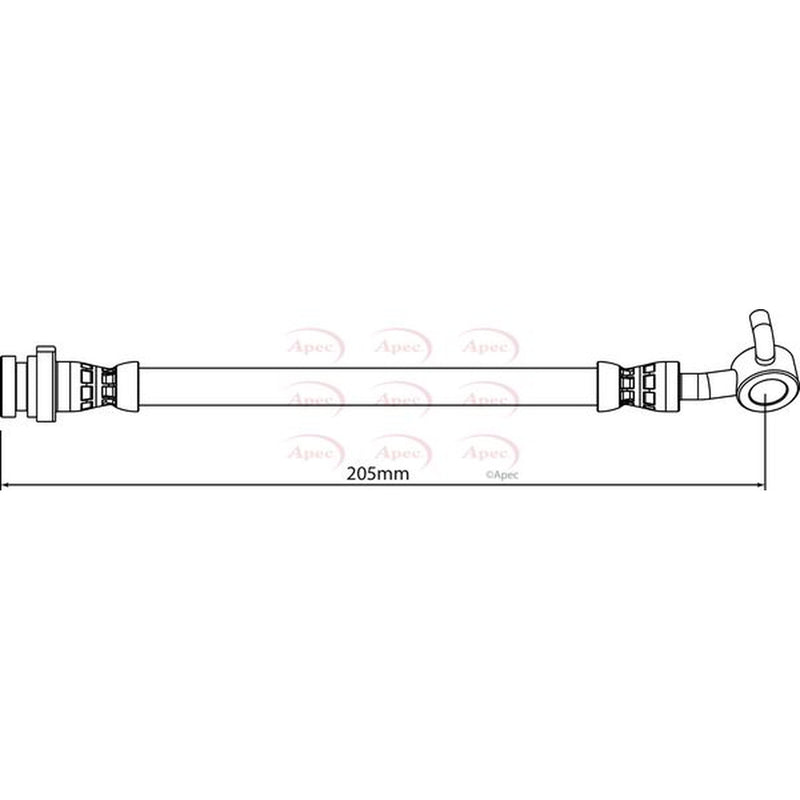 Apec Brake Hydraulic Hose Line Rear Right HOS4186