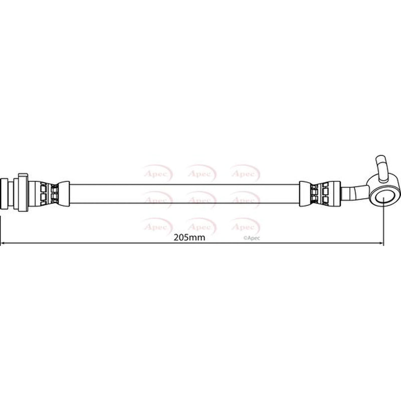 Apec Brake Hydraulic Hose Line Rear Right HOS4186