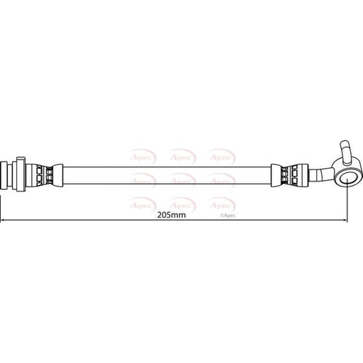 Apec Brake Hydraulic Hose Line Rear Right HOS4186