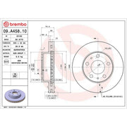 Brembo 2 x Front Brake Discs 09.A458.10