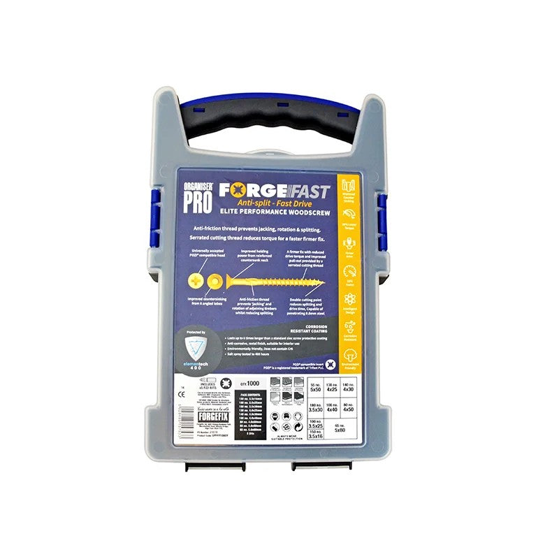 ForgeFix ForgeFast Pozi Compatible Elite Performance Wood Screw Organiser 1000