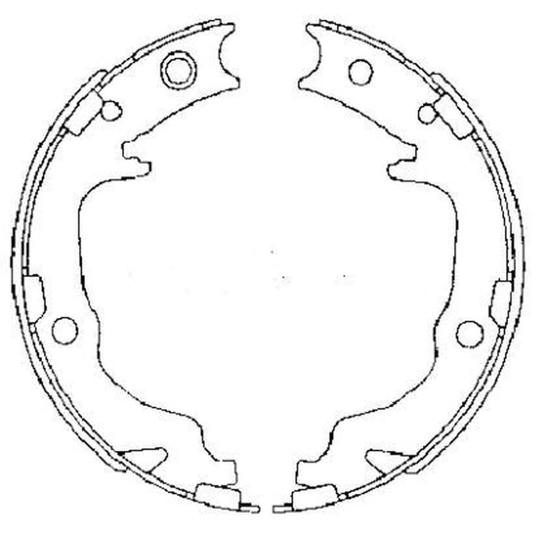 Textar Parking Brake Shoe Set 91073400