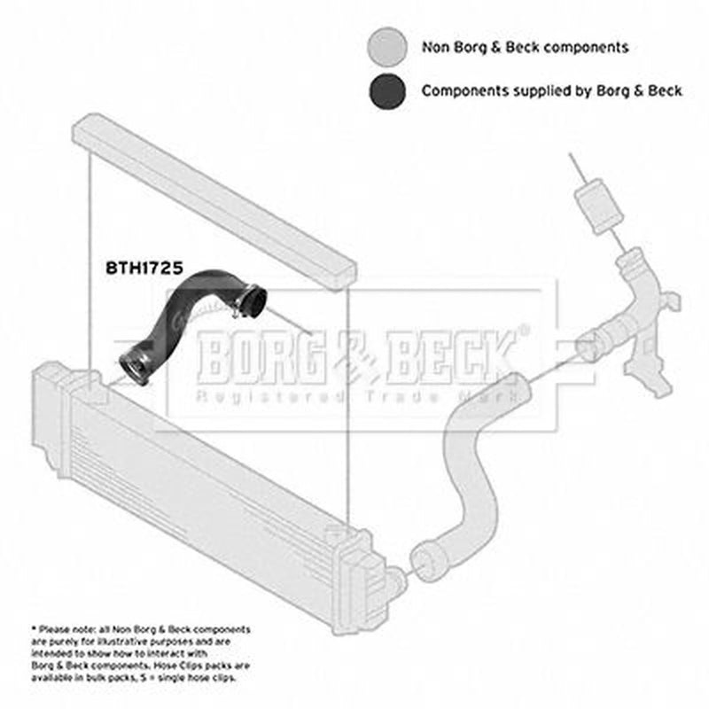 Borg & Beck Intercooler Turbo Charge Air Hose BTH1725