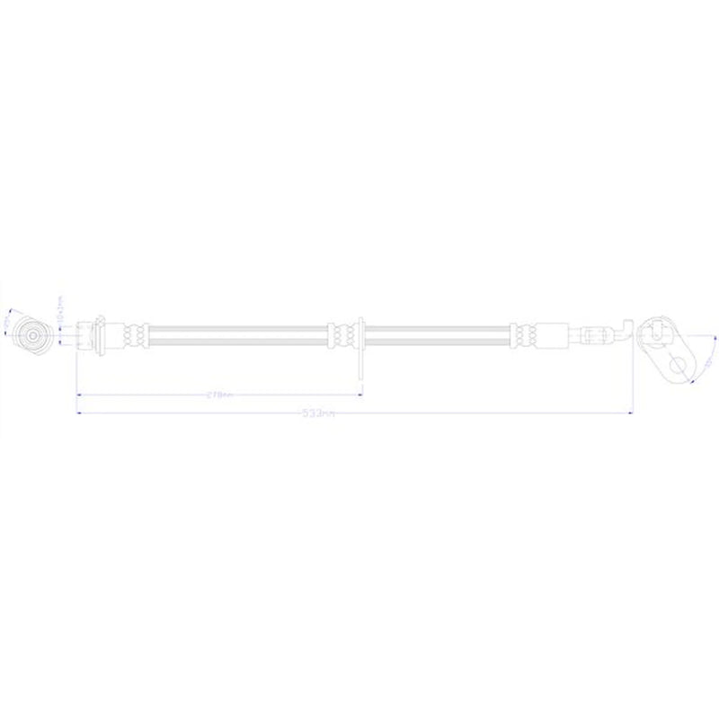 Juratek Brake Hydraulic Hose Line Front Left JBH1433L