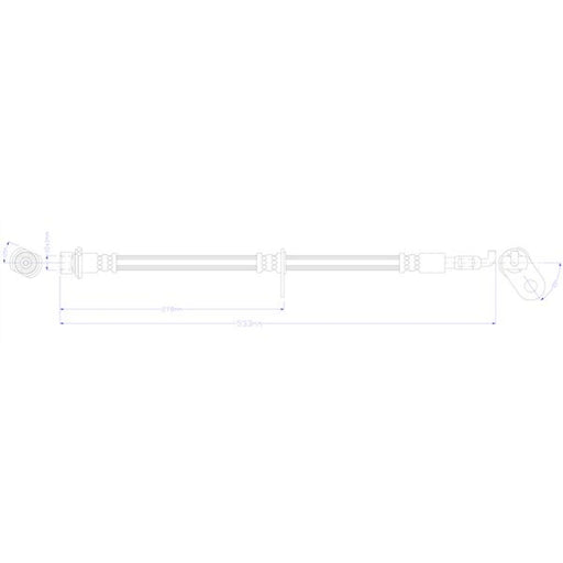 Juratek Brake Hydraulic Hose Line Front Left JBH1433L