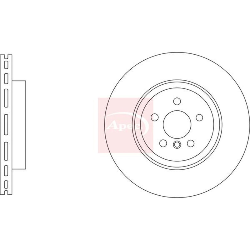 Apec 2 x Vented Front Brake Discs DSK3475