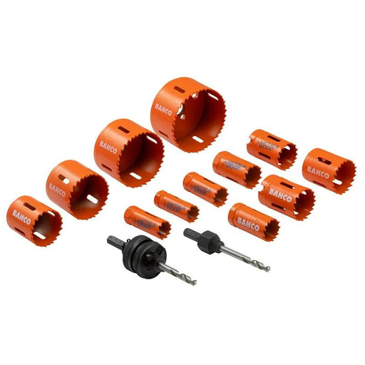 Bahco Plumber's Bi-Metal Holesaw Set, 14 Piece - 3834-PROMO-122