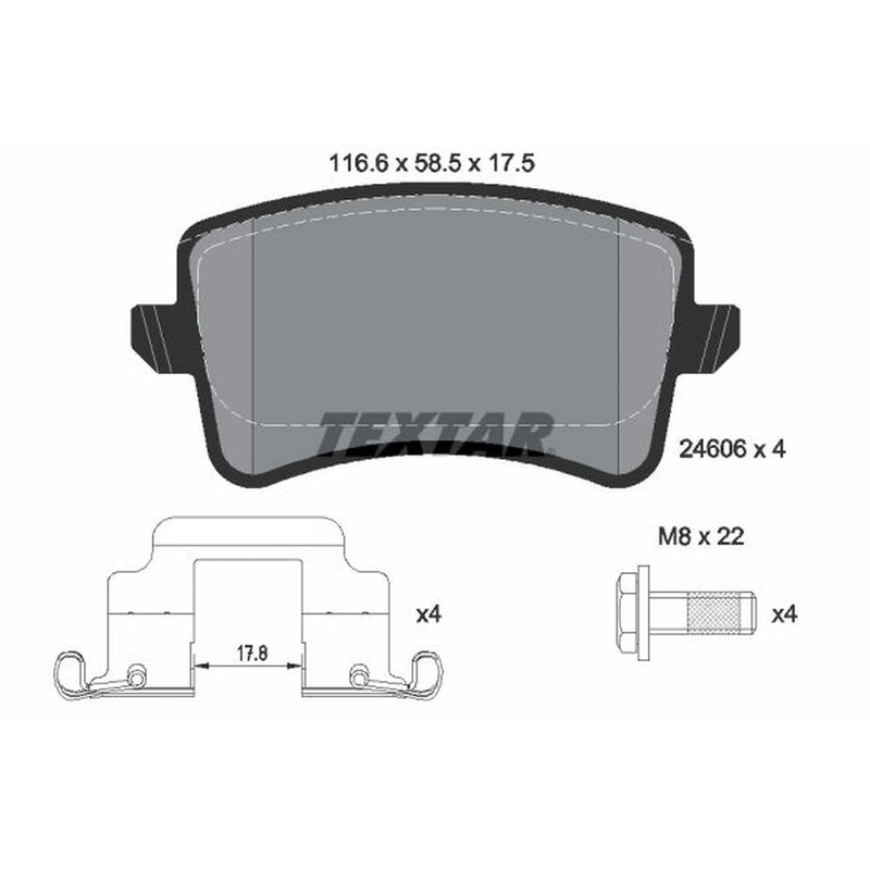 Textar Rear Brake Pad Set 2460602