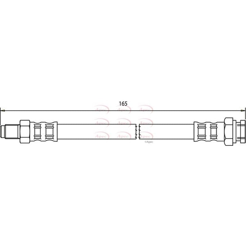 Apec Brake Hydraulic Hose Line Rear HOS3588