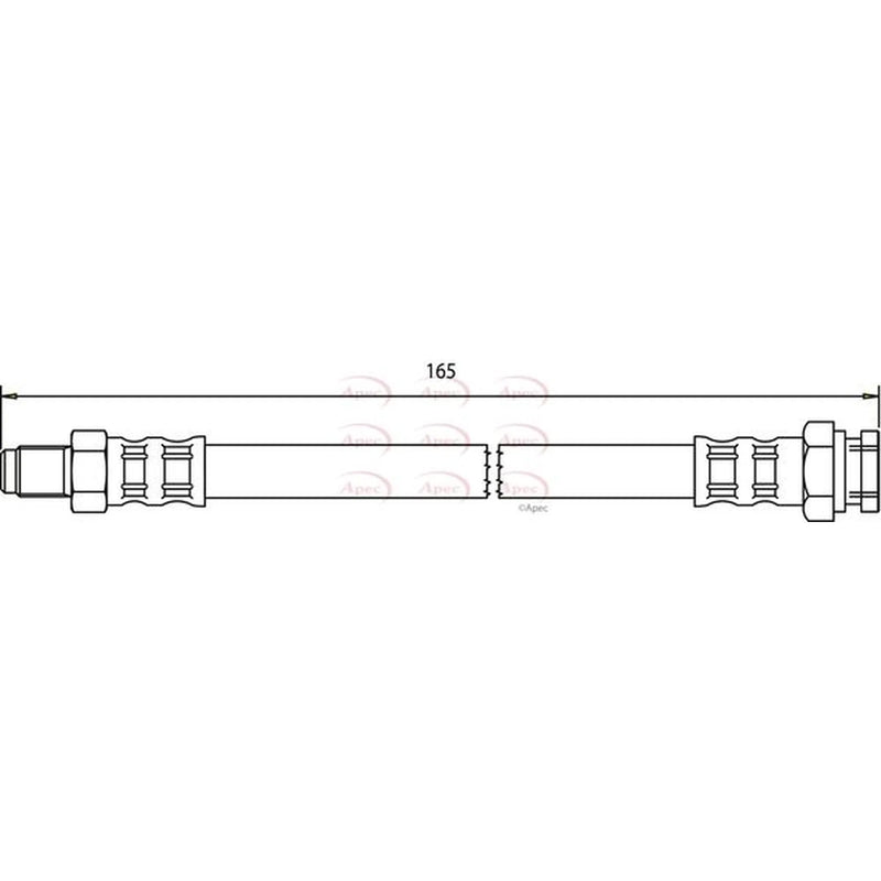 Apec Brake Hydraulic Hose Line Rear HOS3588