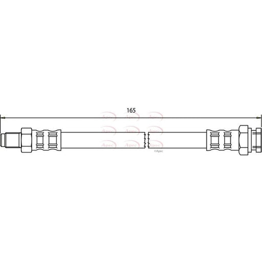 Apec Brake Hydraulic Hose Line Rear HOS3588