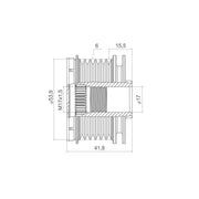 Valeo Alternator Overrunning Freewheel Clutch 588450