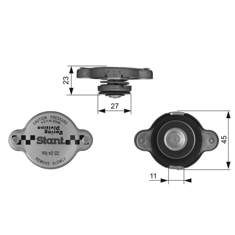 Gates Radiator Expansion Tank Cap bar RC10362