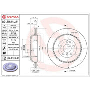 Brembo 2 x Internally Vented Rear Brake Discs 09.R124.21