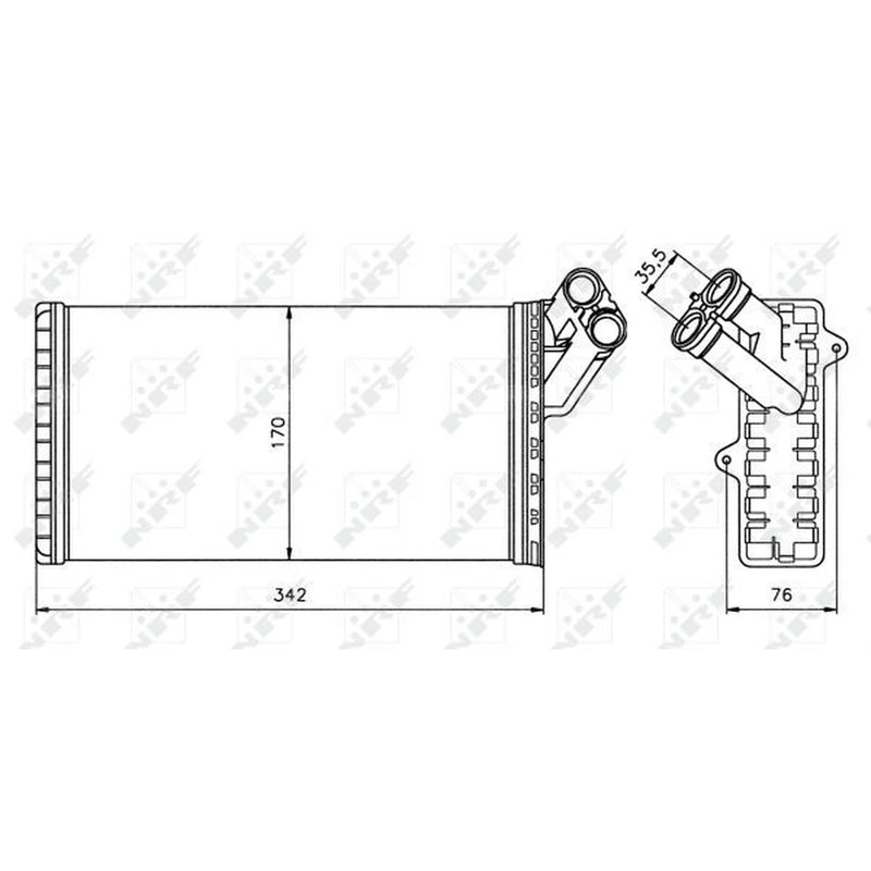 NRF Heater Matrix Core Heat Exchanger 58066