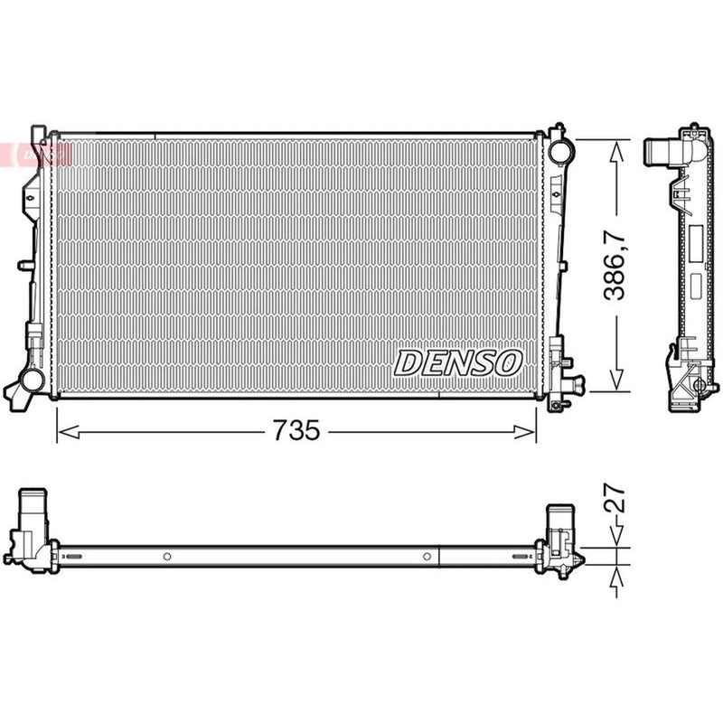 Denso Engine Radiator DRM06040
