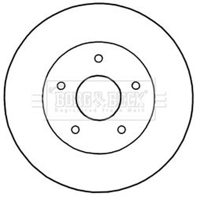 Borg & Beck 2 x Rear Brake Discs BBD5192