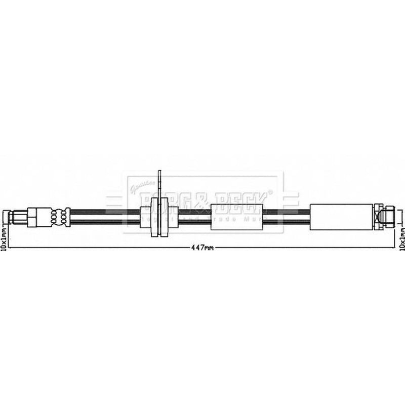 Borg & Beck Brake Hydraulic Hose Line Rear Left BBH8105