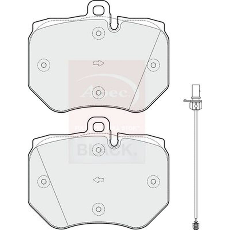Apec Front Brake Pad Set PAD1833B