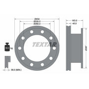Textar 2 x Internally Vented Rear Brake Discs 93193000