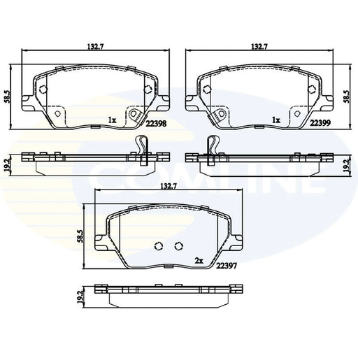 Comline 4 x Front Brake Pad Set CBP32324