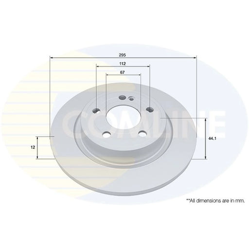 Comline 2 x Solid Rear Brake Discs ADC5098