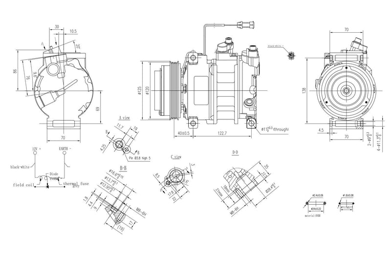 Hella 8FK 366 200-141 Compressor, air conditioning
