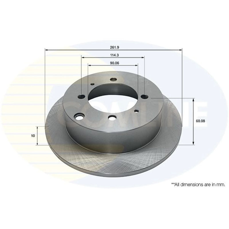Comline 2 x Solid Rear Brake Discs ADC0330