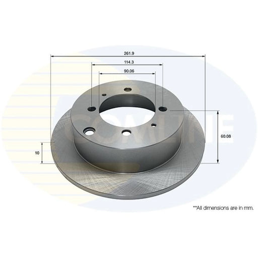 Comline 2 x Solid Rear Brake Discs ADC0330