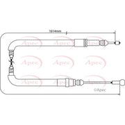 Apec Handbrake Cable Left Rear CAB1061