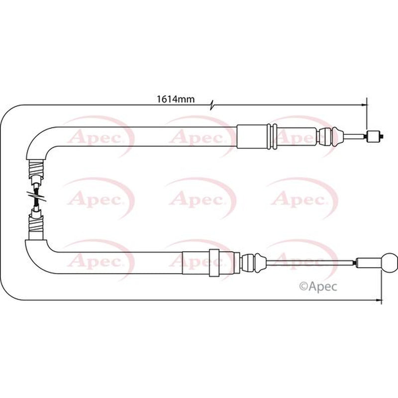 Apec Handbrake Cable Left Rear CAB1061