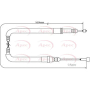 Apec Handbrake Cable Left Rear CAB1061