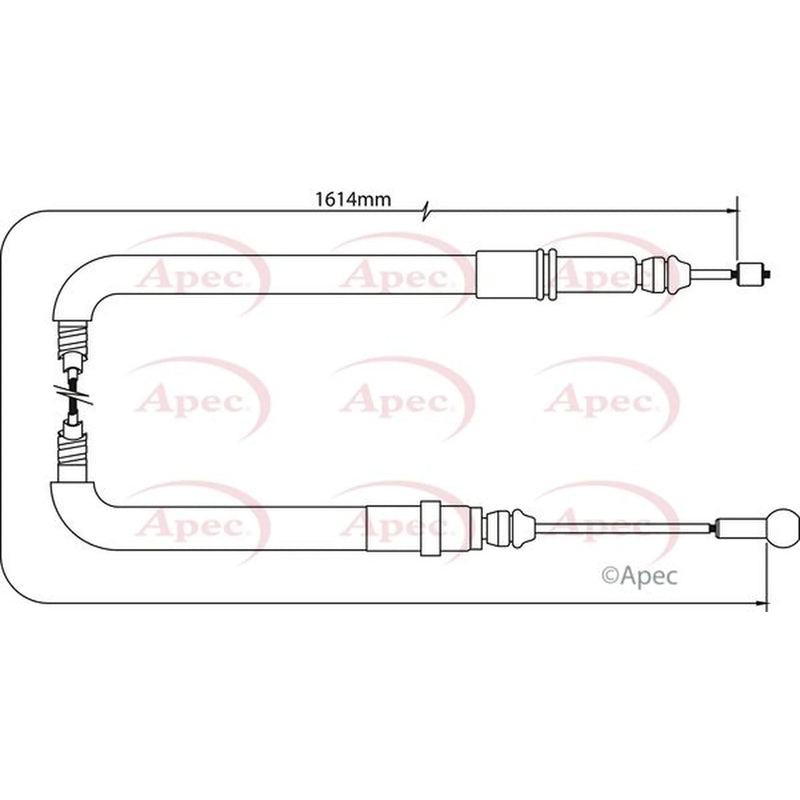Apec Handbrake Cable Left Rear CAB1061