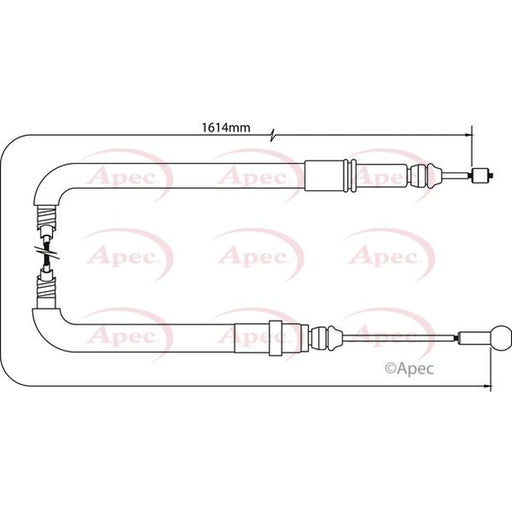 Apec Handbrake Cable Left Rear CAB1061