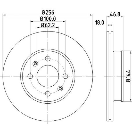 DON 2 x Front Brake Discs PCD14522