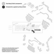 Borg & Beck Intercooler Turbo Charge Air Hose BTH1388