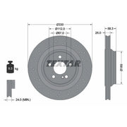 Textar 2 x Perforated Rear Brake Discs 92120407