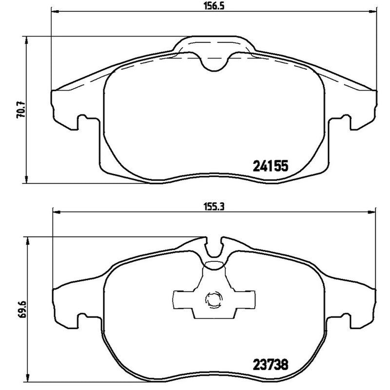 Brembo 4 x Front Brake Pad Set P10011